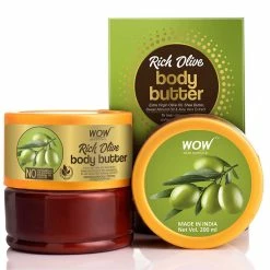 WOW Skin Science Rich Olive Body Butter - No Parabens, Silicones, Mineral Oil & Color - 200 Ml