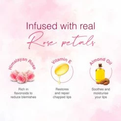 WOW Skin Science Himalayan Rose Lip Oil To Moisturize And Smoothen Cracked & Chapped Lips With 100% Natural Himalayan Pure Rose Oil