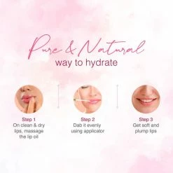 WOW Skin Science Himalayan Rose Lip Oil To Moisturize And Smoothen Cracked & Chapped Lips With 100% Natural Himalayan Pure Rose Oil