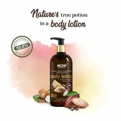 WOW Skin Science Shea Butter And Cocoa Butter Moisturizing Body Lotion, Deep Hydration Bath & Body