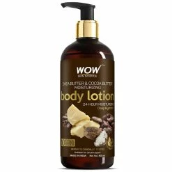 WOW Skin Science Shea Butter And Cocoa Butter Moisturizing Body Lotion, Deep Hydration Bath & Body