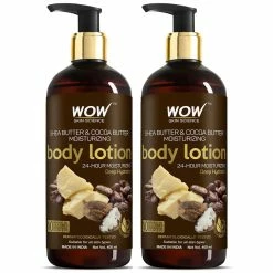 WOW Skin Science Shea Butter And Cocoa Butter Moisturizing Body Lotion, Deep Hydration Bath & Body