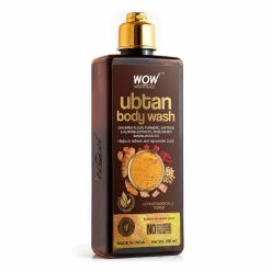 WOW Skin Science Bath & Body Ubtan Body Wash With Chickpea Flour, Almond Extract, Saffron & Turmeric Extracts