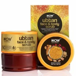 WOW Skin Science Ubtan Face & Body Scrub For Tan Removal & Glowing Skin - 200 Ml