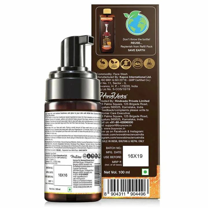 WOW Skin Science Ubtan Face Wash For Tan Removal & Facial Cleansing