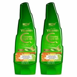 WOW Skin Science Pure Vitamin C Sleeping Night Gel With Aloe Vera - Night Time Aid To Revive Dry, Dull & Aging Skin - Non Sticky - Light & Quick Absorbing - No Parabens, Silicones & Color