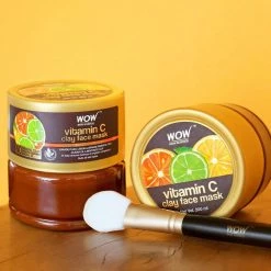 WOW Skin Science Vitamin C Clay Face Mask For Dullness, Skin Brightening & Pore Cleansing - For All Skin Types - 200ml