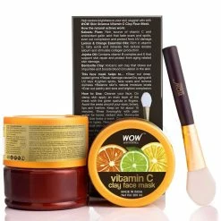 WOW Skin Science Vitamin C Clay Face Mask For Dullness, Skin Brightening & Pore Cleansing - For All Skin Types - 200ml