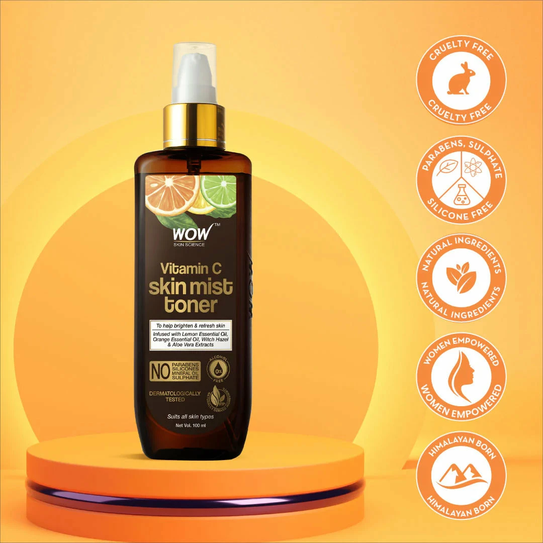 WOW Skin Science Vitamin C Skin Toner For Face - Brightens And Refreshes Your Skin - For All Skin Type