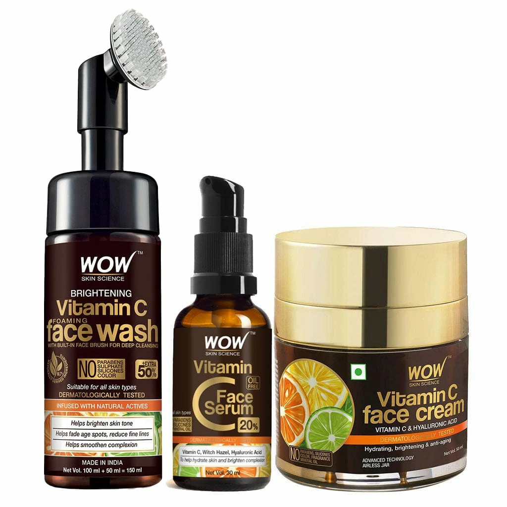 WOW Skin Science Ingredients Vitamin C Face Ultimate Kit For Skin Brightening
